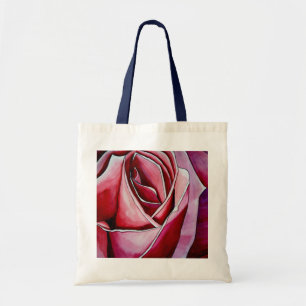Tote Bag Art de rose abstrait macro rose original