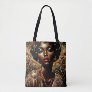 Tote Bag Art Déco Art Africain Américain Femme Art