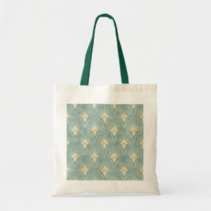 Tote Bag Art déco, sage vert, crème, années 1920, vintage, 