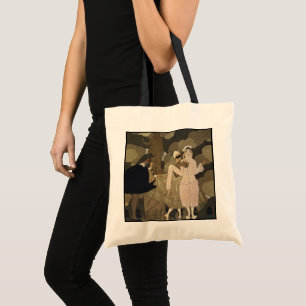Tote Bag Art déco vintage, surprise par George Barbier