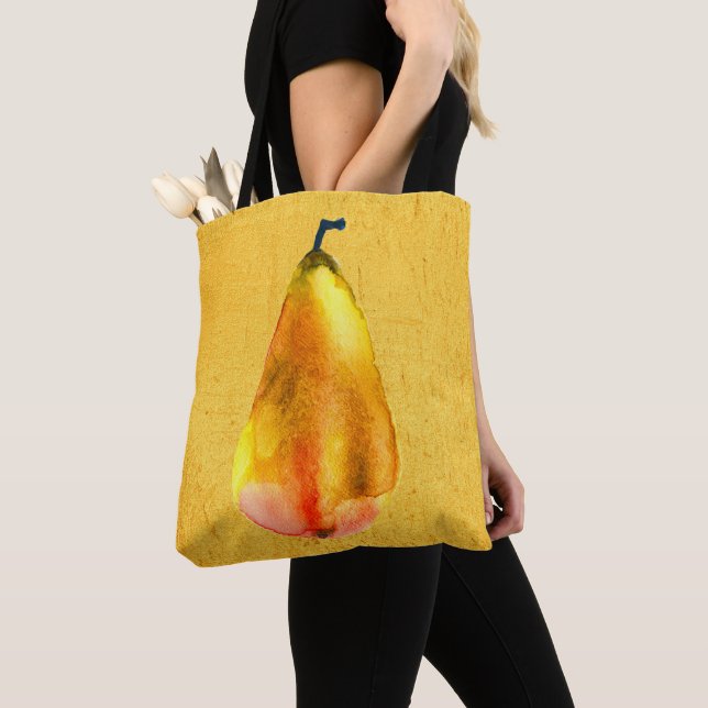 Tote Bag Art des fruits à poires d'or (De près)