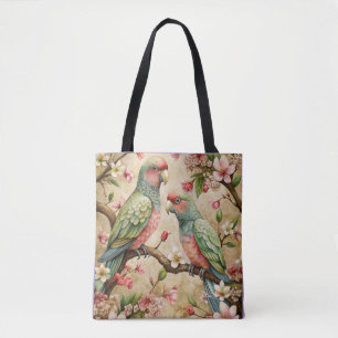 Tote Bag Art des perroquets vintages