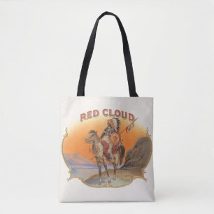 Tote Bag Art d'étiquette de cigare vintage, Indien Red Clou