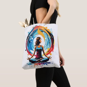 Tote Bag Art du flux d'énergie de méditation sereine