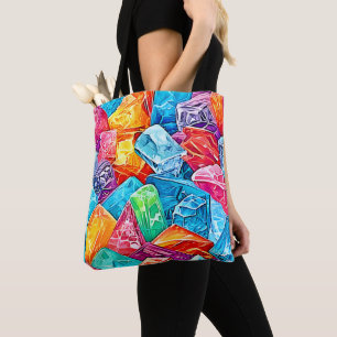 Tote Bag Art en grappes cristallines