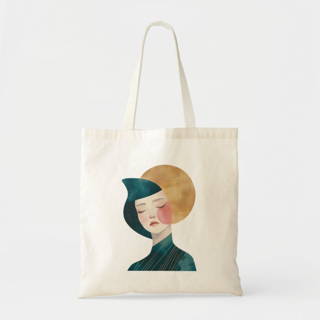 Tote Bag Art féminin abstrait (Devant)