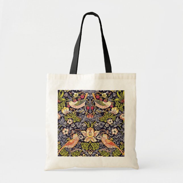 Tote Bag Art floral Nouveau de voleur de fraise de William (Devant)