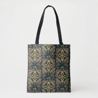 Tote Bag art folk country à fond noir 