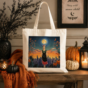 Tote Bag Art folklorique mystique inspiré de Frida