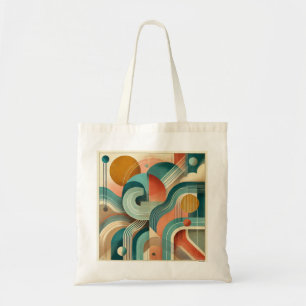 Tote Bag Art Géométrique Abstrait Vibrant : Design Moderne