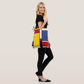 Tote Bag Art Géométrique Moderne Inspiré Par Mondrian