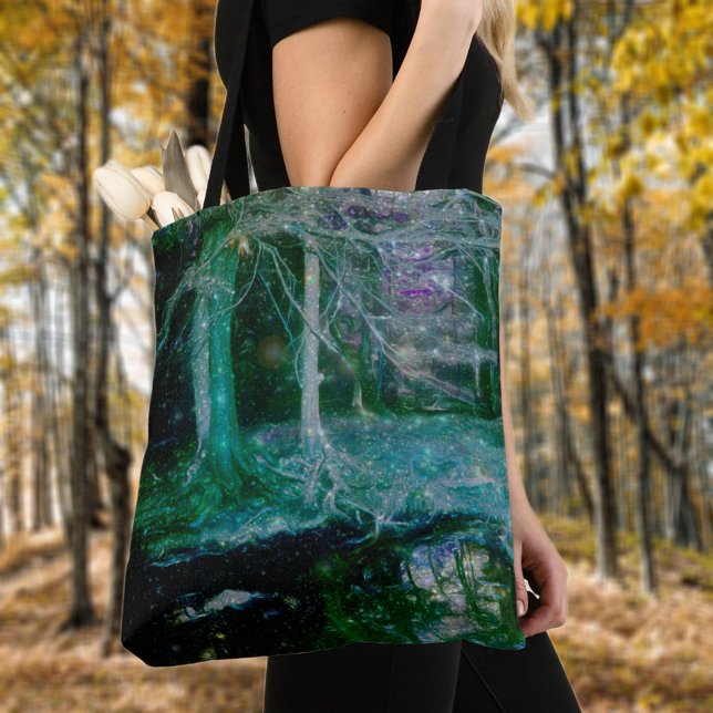 Tote Bag Art Imaginaire mystique de la forêt enchantée (Créateur téléchargé)