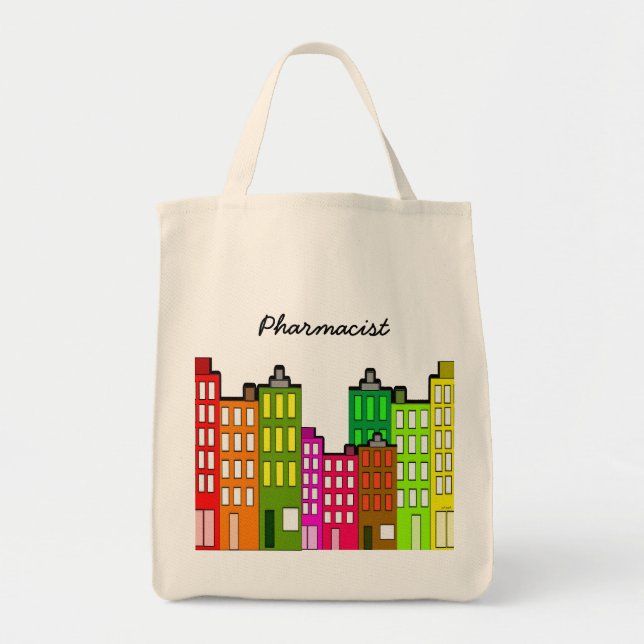 Tote Bag Art lunatique de bâtiments de Fourre-tout de (Devant)
