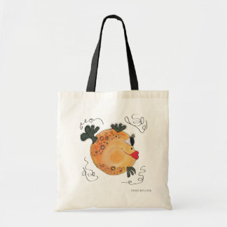 Tote Bag Art lunatique et adorable de poissons orange et