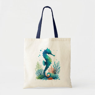Tote Bag art marin/de plage/côtier hippique