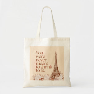 Tote Bag Art mural citation motivationnel de la Tour Eiffel