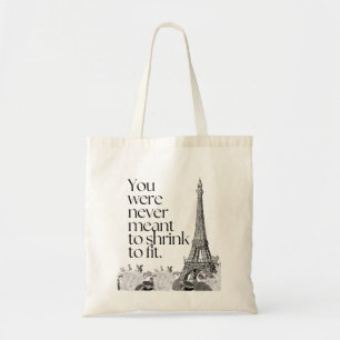 Tote Bag Art mural citation motivationnel de la Tour Eiffel