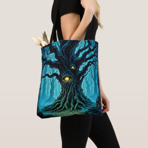 Tote Bag Art mystique de l'arbre oculaire de la forêt