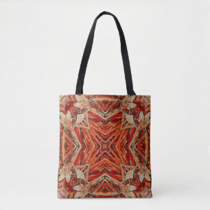 Tote Bag art nouveau colorful ornamental vintage pattern in