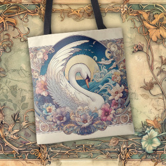 Tote Bag Art Nouveau Flowing Lines of Beauty