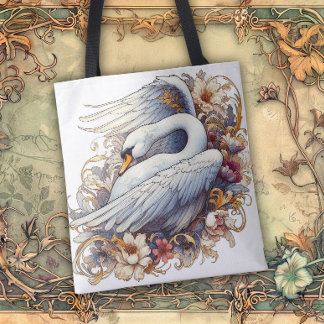 Tote Bag Art Nouveau Flowing Lines of Beauty