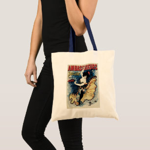 Tote Bag Art Nouveau vintage, danseuse de flamenco espagnol