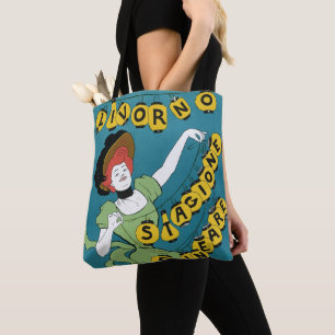 Tote Bag Art Nouveau vintage, Livorno Señorita dansant