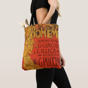 Tote Bag Art Nouveau vintage musique, La Bohème opéra, 1896