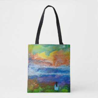 Tote Bag art original "Big wave morn"