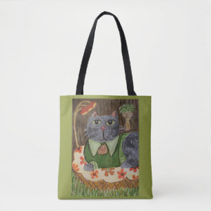 Tote Bag Art populaire de chat rétro super