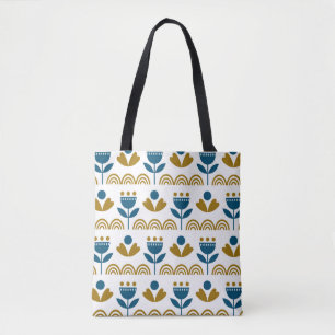 Tote Bag Art populaire scandinave sans couture motif vintag