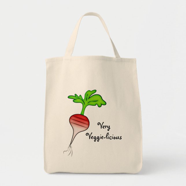 Tote Bag Art Radish Vegetable Very Veggie (Devant)