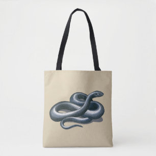 Tote Bag Art serpent de l'Est de l'Indigo