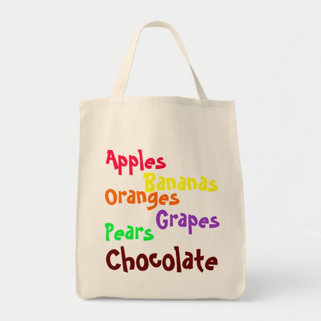 Tote Bag Art Toting - liste importante d'épicerie (Devant)