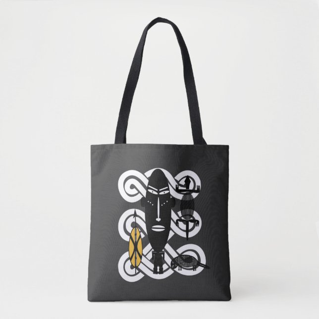 Tote Bag art tribal africain Abstrait (Devant)