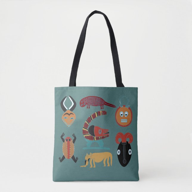 Tote Bag art tribal africain Abstrait (Devant)