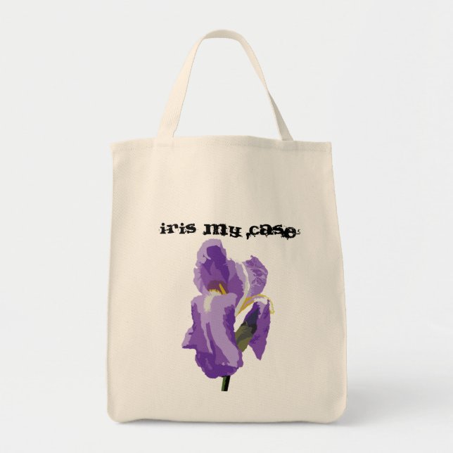 Tote Bag Art vectoriel d'ordinateur Iris violet (Devant)