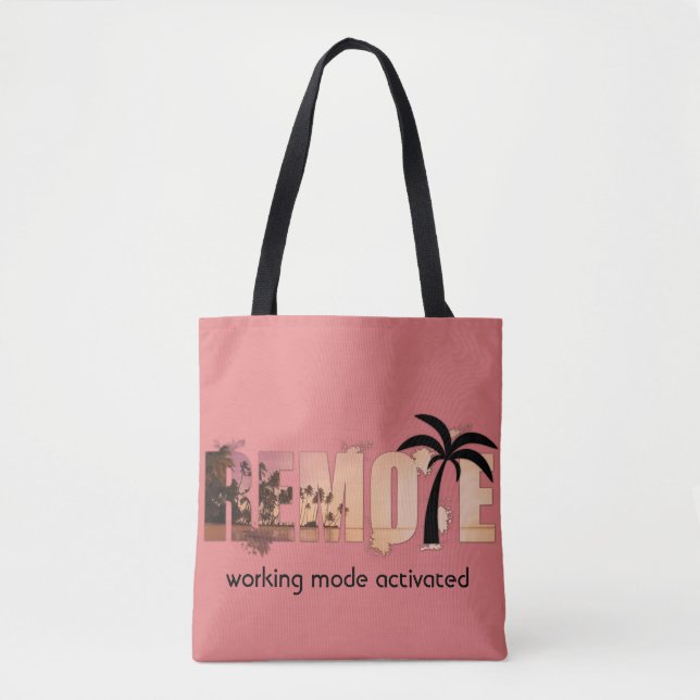Tote Bag Art Word du coucher du soleil à distance (Devant)