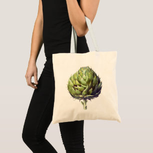 Tote Bag Artichoke de style botanique vintage