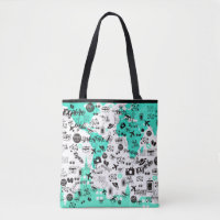 Articles de voyage tendance Typographie Motif Turq