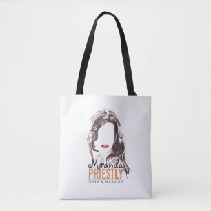 Tote Bag Artiste maquillage moderne et coiffeuse Styliste S