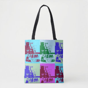Tote Bag Artiste palette pop art