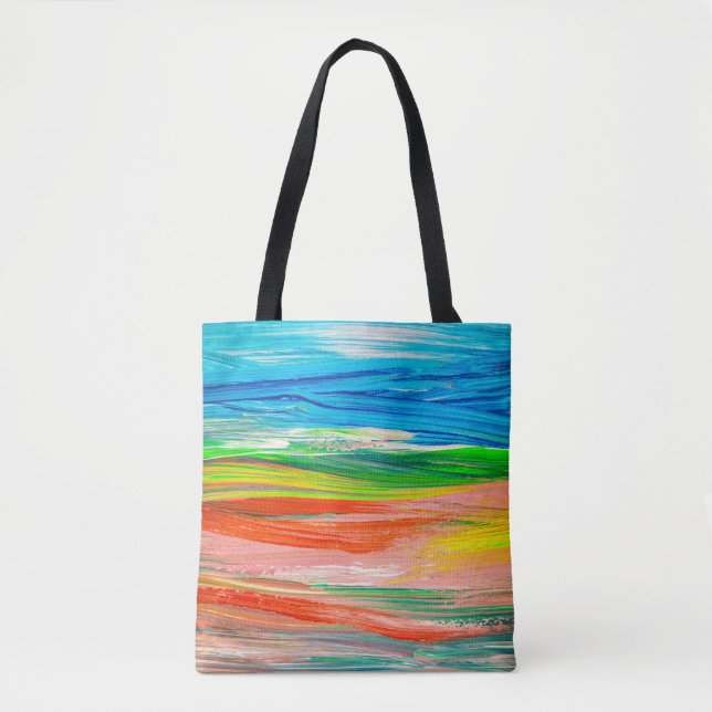 Tote Bag artwork Abstrait coloré d'aquarelle (Devant)