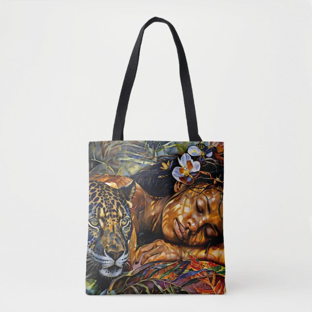 Tote Bag "Arumáya" Fleur de Jaguar - Femmes en Amazonie (Devant)