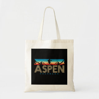 Tote Bag Aspen Colorado Ski - Ski de montagne Souvenir Vint