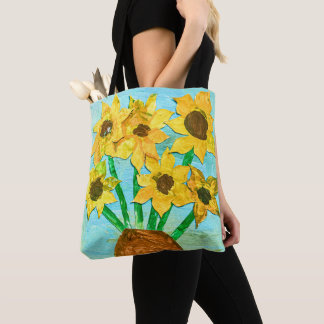 Tote Bag Aspen & Laura VanGogh inspiré des tournesols Fourr