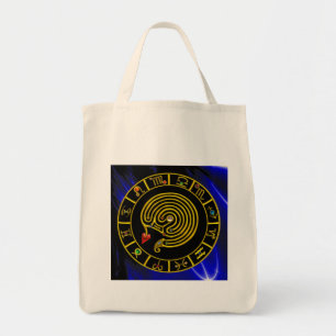 Tote Bag ASTRAL LABYRINTH GOLD ZODIAC CHART Astrologie