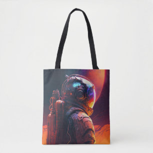 Tote Bag Astronaut World Discovery Peinture Univers Humain