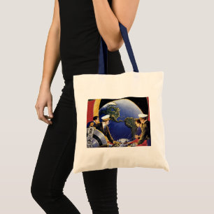 Tote Bag Astronautes de la science-fiction vintage en orbit