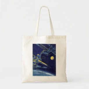 Tote Bag Astronautes de science-fiction vintage dans l'espa